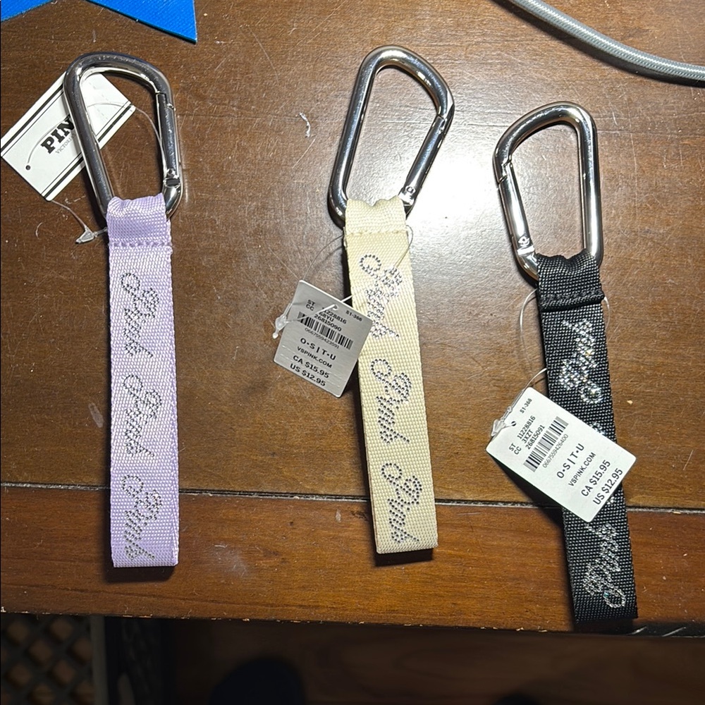 Pink Carabiner Keychains Set
